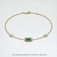 <span>0.78</span>&nbsp;<span class="tooltip-light">Ct.Tw.<span class="tooltiptext">Total Carat Weight</span></span> Emerald Bracelet, 18K Yellow Gold 2