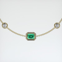 0.69 Ct.Tw. Emerald Bracelet, 18K Yellow Gold 1