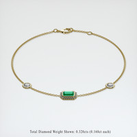 <span>0.69</span>&nbsp;<span class="tooltip-light">Ct.Tw.<span class="tooltiptext">Total Carat Weight</span></span> Emerald Bracelet, 18K Yellow Gold 2