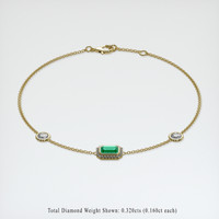 0.69 Ct.Tw. Emerald Bracelet, 18K Yellow Gold 2