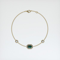 <span>1.03</span>&nbsp;<span class="tooltip-light">Ct.Tw.<span class="tooltiptext">Total Carat Weight</span></span> Gemstone Bracelet, 18K Yellow Gold 3