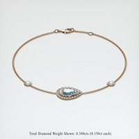 1.21 Ct.Tw. Gemstone Bracelet, 14K Rose Gold 2