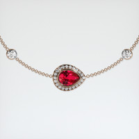 1.57 Ct.Tw. Ruby Bracelet, 14K Rose Gold 1