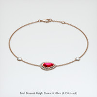 1.57 Ct.Tw. Ruby Bracelet, 14K Rose Gold 2