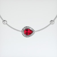 1.57 Ct.Tw. Ruby Bracelet, 14K White Gold 1