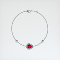 <span>1.57</span>&nbsp;<span class="tooltip-light">Ct.Tw.<span class="tooltiptext">Total Carat Weight</span></span> Ruby Bracelet, 14K White Gold 3