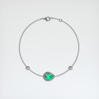 <span>0.76</span>&nbsp;<span class="tooltip-light">Ct.Tw.<span class="tooltiptext">Total Carat Weight</span></span> Emerald Bracelet, 18K White Gold 3