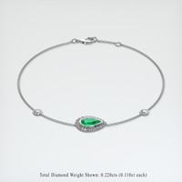 <span>0.84</span>&nbsp;<span class="tooltip-light">Ct.Tw.<span class="tooltiptext">Total Carat Weight</span></span> Emerald Bracelet, 18K White Gold 2