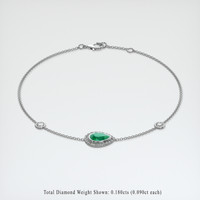 <span>0.87</span>&nbsp;<span class="tooltip-light">Ct.Tw.<span class="tooltiptext">Total Carat Weight</span></span> Emerald Bracelet, 18K White Gold 2