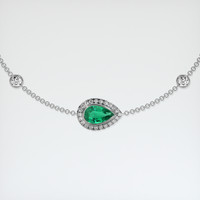 0.70 Ct.Tw. Emerald Bracelet, 18K White Gold 1
