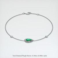 0.70 Ct.Tw. Emerald Bracelet, 18K White Gold 2