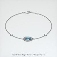 1.02 Ct.Tw. Gemstone Bracelet, 18K White Gold 2