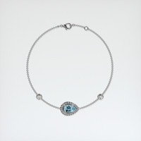 1.02 Ct.Tw. Gemstone Bracelet, 18K White Gold 3