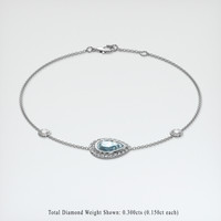 1.21 Ct.Tw. Gemstone Bracelet, 18K White Gold 2