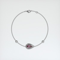 1.07 Ct.Tw. Gemstone Bracelet, 18K White Gold 3