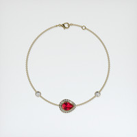 <span>1.57</span>&nbsp;<span class="tooltip-light">Ct.Tw.<span class="tooltiptext">Total Carat Weight</span></span> Ruby Bracelet, 14K Yellow Gold 3