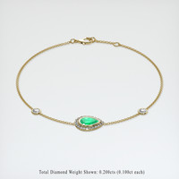 <span>0.76</span>&nbsp;<span class="tooltip-light">Ct.Tw.<span class="tooltiptext">Total Carat Weight</span></span> Emerald Bracelet, 18K Yellow Gold 2