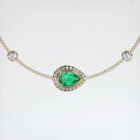0.84 Ct.Tw. Emerald Bracelet, 18K Yellow Gold 1