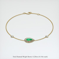 0.84 Ct.Tw. Emerald Bracelet, 18K Yellow Gold 2