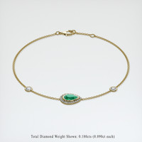 0.87 Ct.Tw. Emerald Bracelet, 18K Yellow Gold 2
