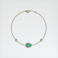 <span>0.87</span>&nbsp;<span class="tooltip-light">Ct.Tw.<span class="tooltiptext">Total Carat Weight</span></span> Emerald Bracelet, 18K Yellow Gold 3