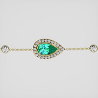 <span>1.67</span> <span class="tooltip-light">Ct.Tw.<span class="tooltiptext">Total Carat Weight</span></span> Emerald Bracelet, 18K Yellow Gold 1