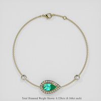 <span>1.67</span> <span class="tooltip-light">Ct.Tw.<span class="tooltiptext">Total Carat Weight</span></span> Emerald Bracelet, 18K Yellow Gold 2