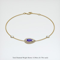 <span>1.14</span>&nbsp;<span class="tooltip-light">Ct.Tw.<span class="tooltiptext">Total Carat Weight</span></span> Gemstone Bracelet, 18K Yellow Gold 2