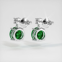 <span>3.23</span>&nbsp;<span class="tooltip-light">Ct.Tw.<span class="tooltiptext">Total Carat Weight</span></span> Emerald Earrings, Platinum 950 4