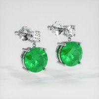 <span>4.82</span>&nbsp;<span class="tooltip-light">Ct.Tw.<span class="tooltiptext">Total Carat Weight</span></span> Emerald Earrings, Platinum 950 3