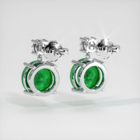 <span>4.82</span>&nbsp;<span class="tooltip-light">Ct.Tw.<span class="tooltiptext">Total Carat Weight</span></span> Emerald Earrings, Platinum 950 4