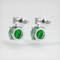 3.20 Ct.Tw. Emerald Earrings, Platinum 950 4