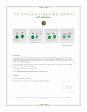 Emerald Earrings 2.00 Ct.Tw.Total Carat Weight, Platinum 950 Appraisal