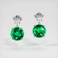 <span>2.00</span>&nbsp;<span class="tooltip-light">Ct.Tw.<span class="tooltiptext">Total Carat Weight</span></span> Emerald Earrings, Platinum 950 1