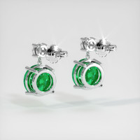 <span>2.00</span>&nbsp;<span class="tooltip-light">Ct.Tw.<span class="tooltiptext">Total Carat Weight</span></span> Emerald Earrings, Platinum 950 4