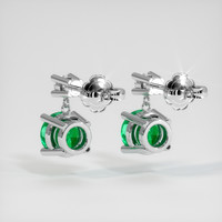 0.66 Ct.Tw. Emerald Earrings, Platinum 950 4