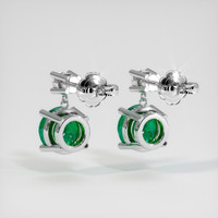 1.25 Ct.Tw. Emerald Earrings, Platinum 950 4