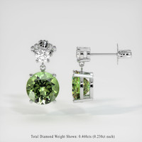 <span>5.53</span>&nbsp;<span class="tooltip-light">Ct.Tw.<span class="tooltiptext">Total Carat Weight</span></span> Gemstone Earrings, Platinum 950 2