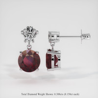 4.53 Ct.Tw. Gemstone Earrings, Platinum 950 2