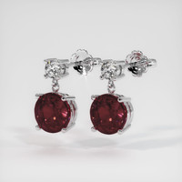 4.53 Ct.Tw. Gemstone Earrings, Platinum 950 3