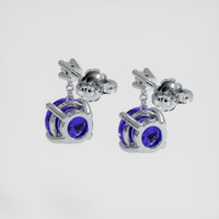 <span>2.20</span>&nbsp;<span class="tooltip-light">Ct.Tw.<span class="tooltiptext">Total Carat Weight</span></span> Blue Sapphire Earrings, Platinum 950 4