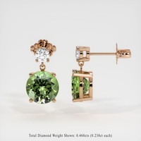 <span>5.53</span>&nbsp;<span class="tooltip-light">Ct.Tw.<span class="tooltiptext">Total Carat Weight</span></span> Gemstone Earrings, 14K Rose Gold 2