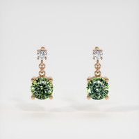 <span>1.35</span>&nbsp;<span class="tooltip-light">Ct.Tw.<span class="tooltiptext">Total Carat Weight</span></span> Gemstone Earrings, 14K Rose Gold 1