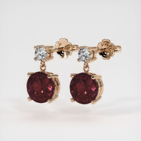 4.53 Ct.Tw. Gemstone Earrings, 14K Rose Gold 3