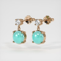 1.90 Ct.Tw. Gemstone Earrings, 14K Rose Gold 3
