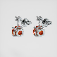 <span>2.15</span> <span class="tooltip-light">Ct.Tw.<span class="tooltiptext">Total Carat Weight</span></span> Orange Sapphire Earrings, 14K White Gold 4
