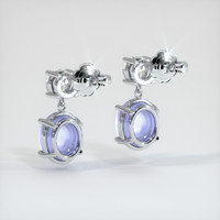 <span>10.77</span> <span class="tooltip-light">Ct.Tw.<span class="tooltiptext">Total Carat Weight</span></span> Purplish Blue Sapphire Earrings, 14K White Gold 4