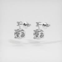 2.52 Ct.Tw. White Sapphire Earrings, 14K White Gold 4