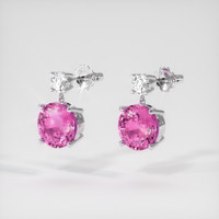 <span>3.48</span>&nbsp;<span class="tooltip-light">Ct.Tw.<span class="tooltiptext">Total Carat Weight</span></span> Sapphire Earrings, 14K White Gold 3