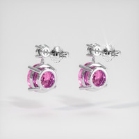 <span>3.48</span>&nbsp;<span class="tooltip-light">Ct.Tw.<span class="tooltiptext">Total Carat Weight</span></span> Sapphire Earrings, 14K White Gold 4